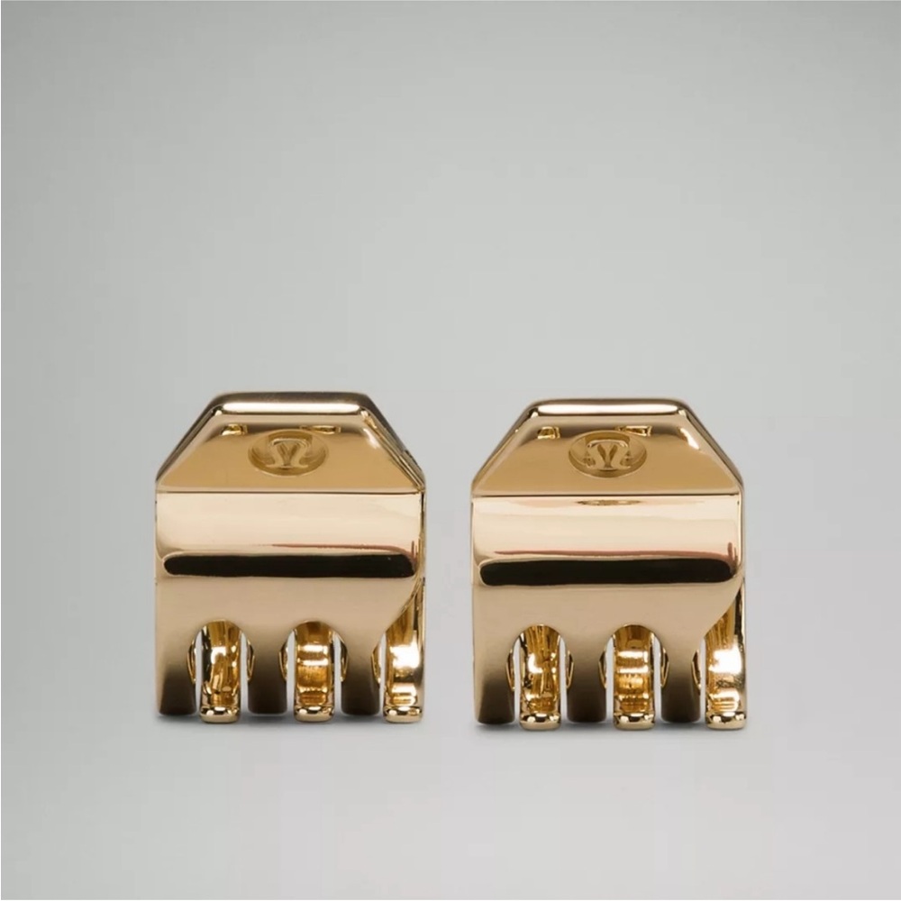 Lululemon Small Metal Claw Clip 2 pack (Gold)
